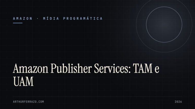 Capa do guia: Amazon Publisher Services: TAM e UAM