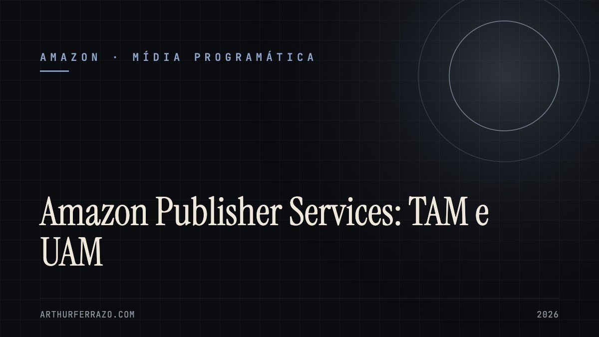 Capa do guia: Amazon Publisher Services: TAM e UAM