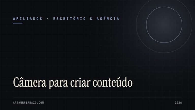 Capa do guia: Câmera para criar conteúdo