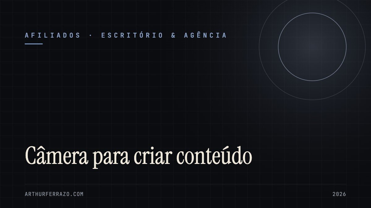 Capa do guia: Câmera para criar conteúdo