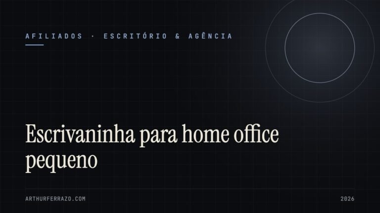 Capa do guia: Escrivaninha para home office pequeno