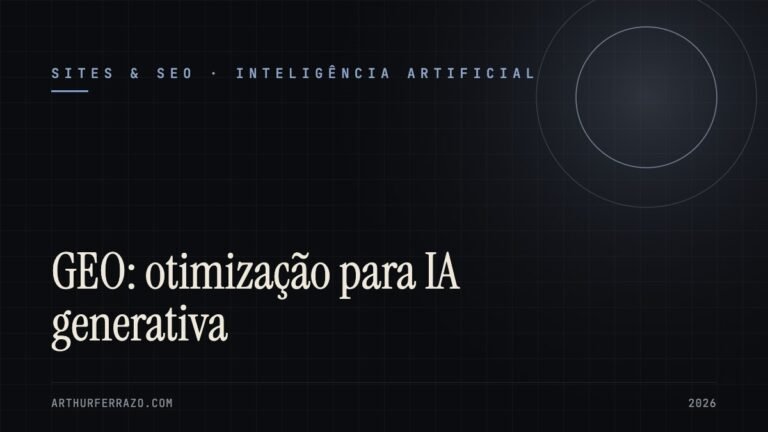 Capa do guia: GEO: otimização para IA generativa