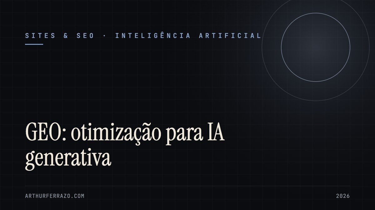 Capa do guia: GEO: otimização para IA generativa
