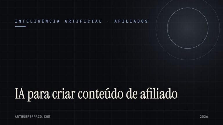 Capa do guia: IA para criar conteúdo de afiliado
