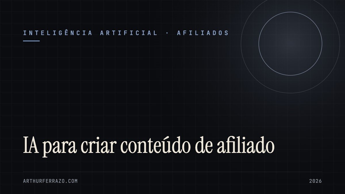Capa do guia: IA para criar conteúdo de afiliado