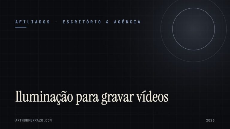 Capa do guia: Iluminação para gravar vídeos