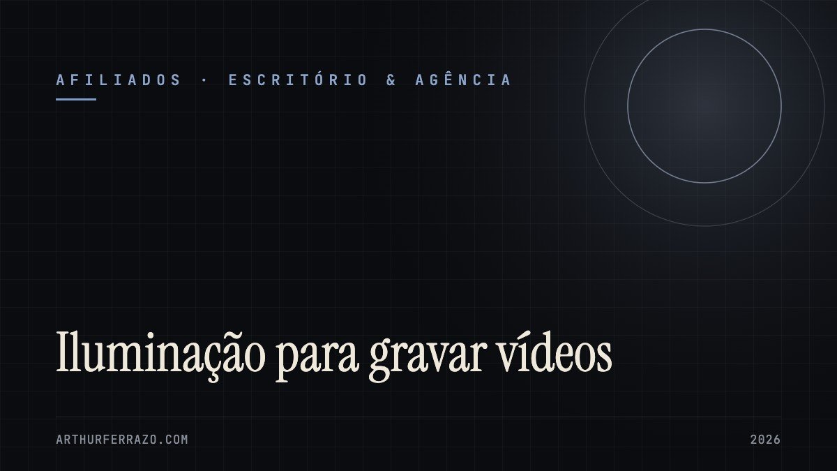 Capa do guia: Iluminação para gravar vídeos
