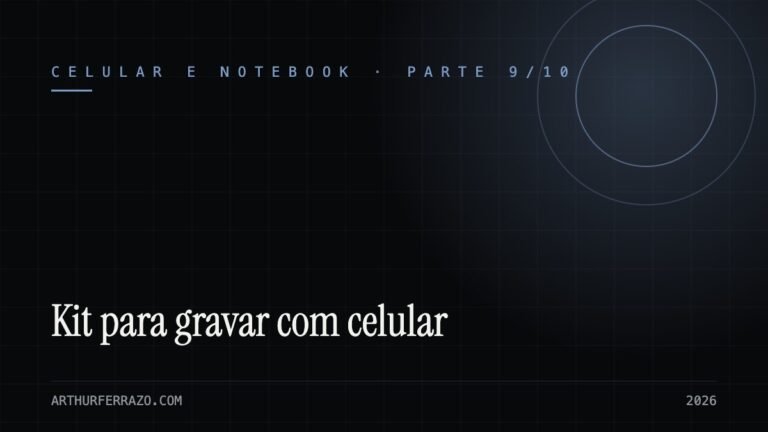 Capa do guia: kit para gravar com celular