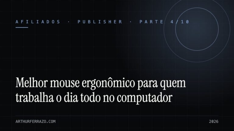 Capa do guia: melhor mouse ergonômico em 2026