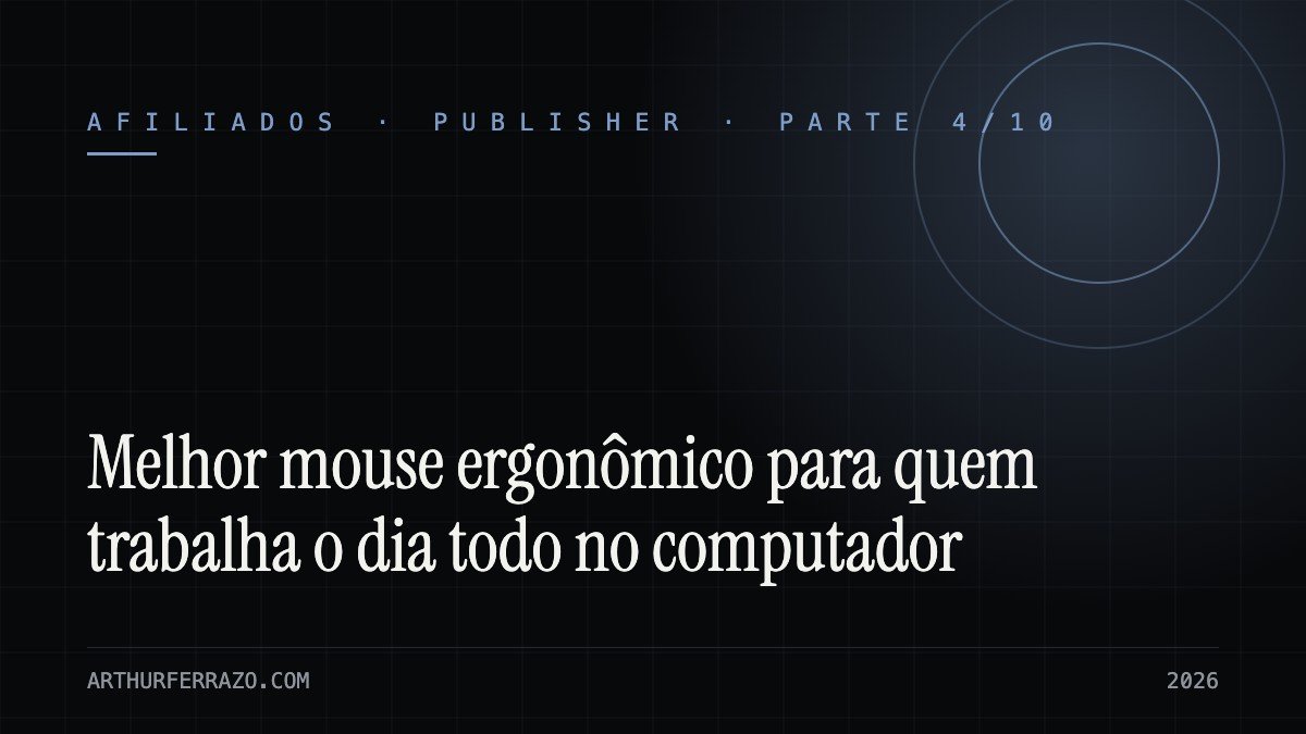 Capa do guia: melhor mouse ergonômico em 2026