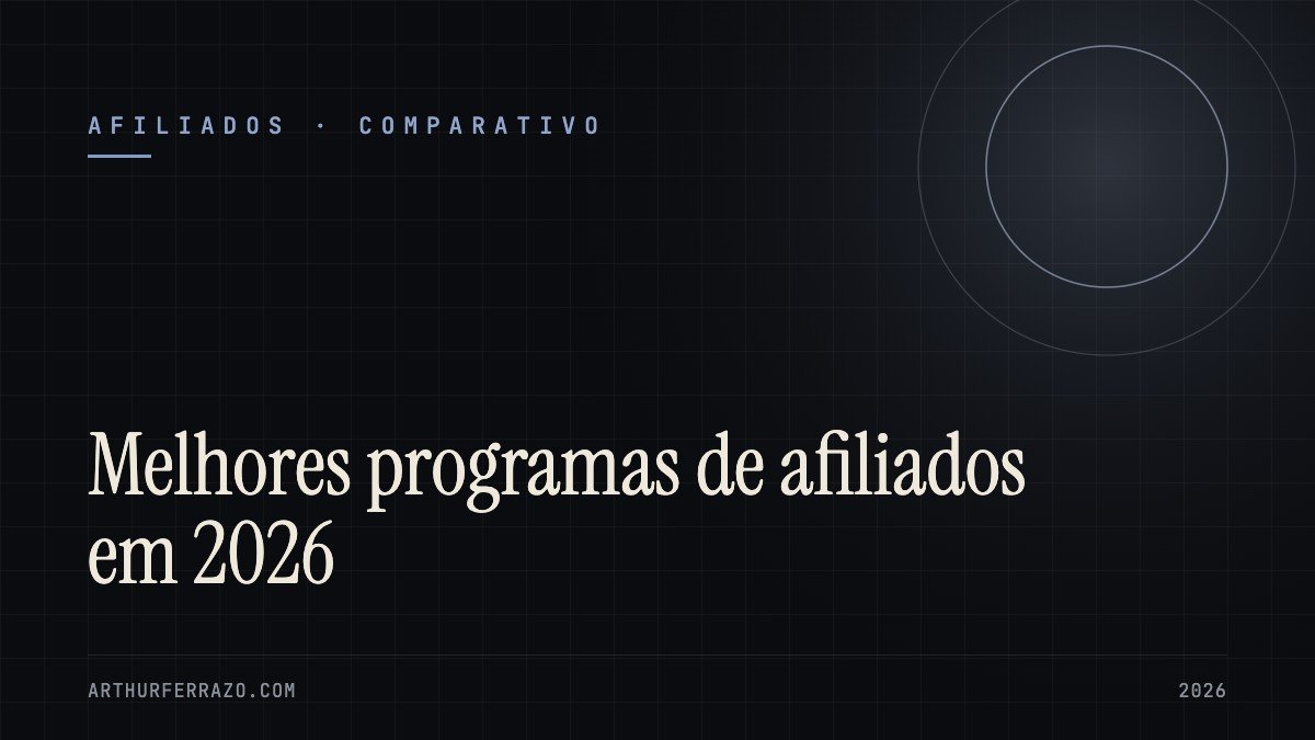 Capa do guia: Melhores programas de afiliados em 2026