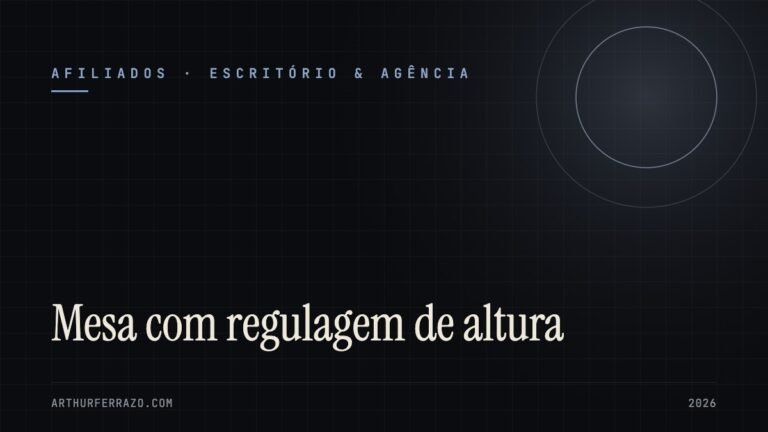 Capa do guia: Mesa com regulagem de altura