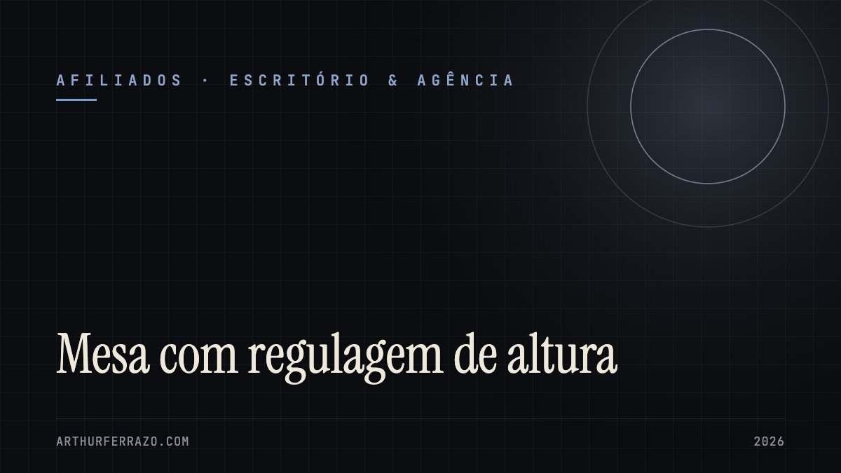 Capa do guia: Mesa com regulagem de altura