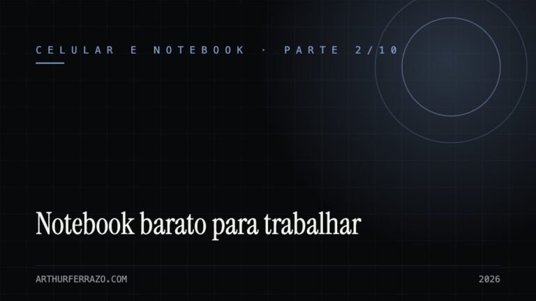 Capa do guia: notebook barato para trabalhar