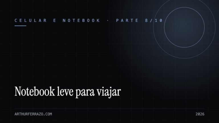 Capa do guia: notebook leve para viajar