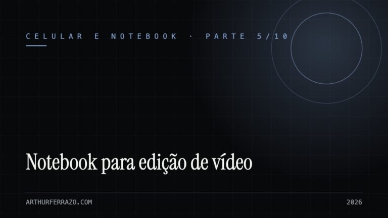 Capa do guia: notebook para edição de vídeo